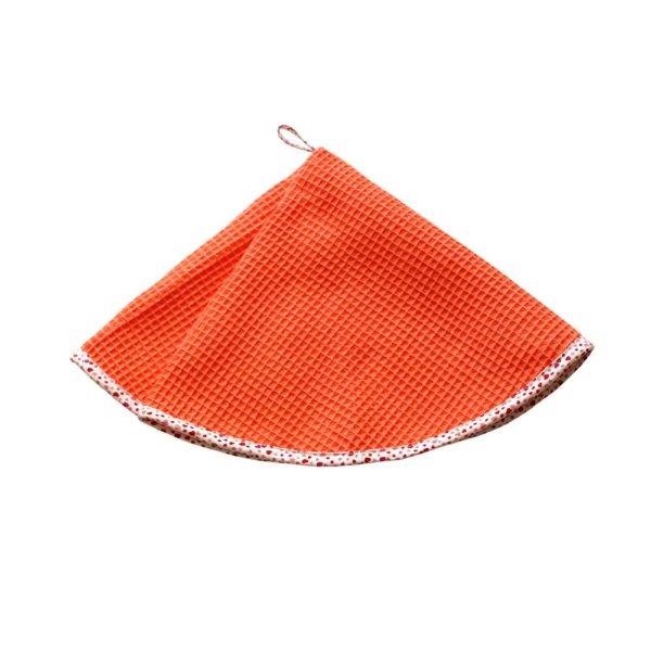 Linge pour les mains - Rond - Saumon avec coeurs